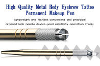 Pena manual da tatuagem do ouro cosmético feito a mão da ferramenta de Microblading da sobrancelha