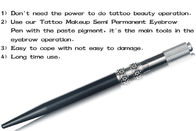 Agulha manual preta da pena 18U da tatuagem da sobrancelha do metal