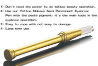 Pena manual feito a mão da tatuagem do ouro para a operação da sobrancelha e do bordo, ferramentas permanentes da composição
