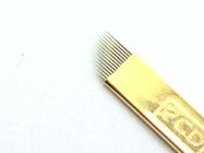 A composição semi permanente dourada do louro de PCD/agulha 12 de Microblading fixa a curva