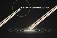 A composição permanente da sobrancelha utiliza ferramentas a pena manual da tatuagem do ouro pesado de aço inoxidável