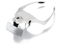 O diodo emissor de luz plástico branco dos acessórios da tatuagem ilumina óculos de proteção da ampliação do olho da faixa