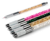 Cristal &amp; ferramentas permanentes plásticas da composição brancos, verde, ouro, cor-de-rosa