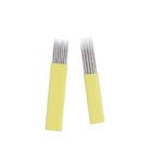 O dobro enfileira as lâminas amarelas de Microblading da sobrancelha da lâmina da proteção para a composição permanente
