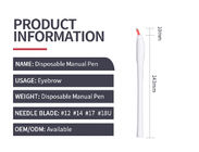Microblading descartável inclinado branco Pen Logo Customized