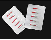 Bordado vermelho da esterilização 3D do raio gama das agulhas de Microblading da tatuagem