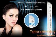 Agulhas esterilizadas profissional da tatuagem da sobrancelha da curva de Microblading Needles12