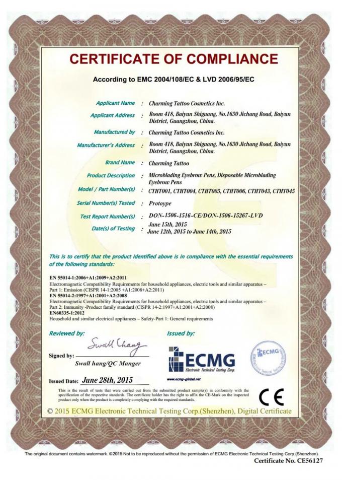 Certificado do CE para ferramentas da mão